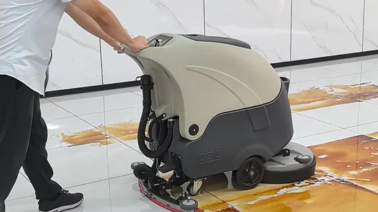 24V/105ah Battery-Powered Floor Scrubber Cleaning Machine with 550W Brush Motor